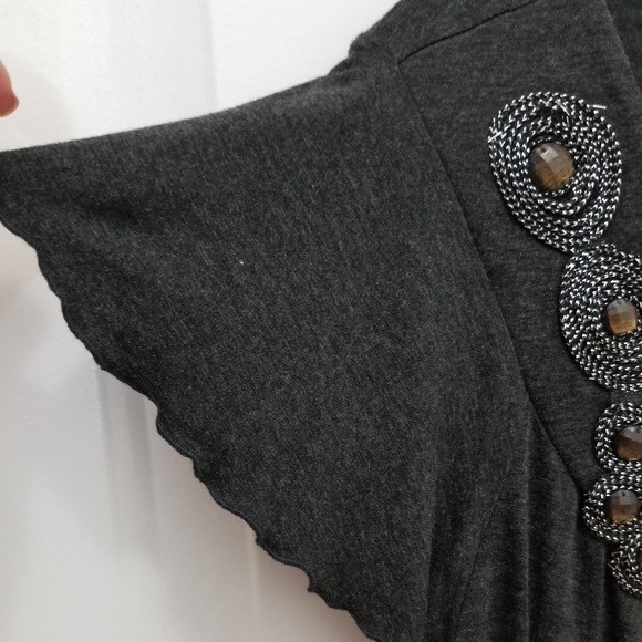 Kenar gray embellished top SZ SM - Picture 4 of 8